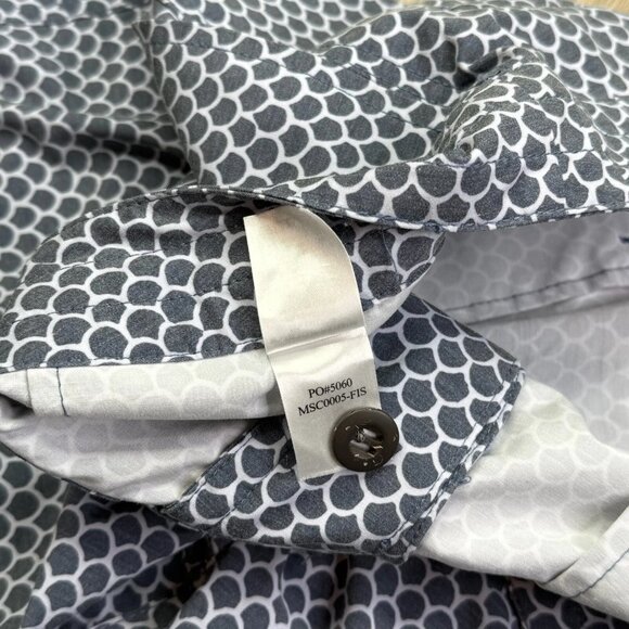 Faherty Mens Gray & White Slim Fit  Fishscale Batik Print Boardshort Size 36 - Picture 5 of 11